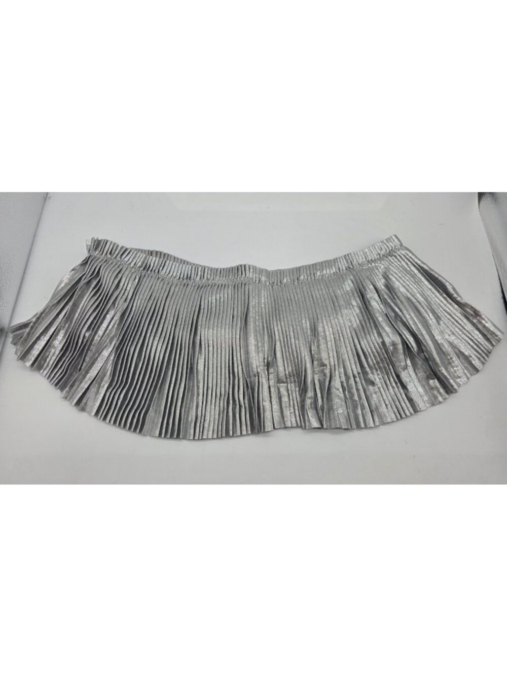 Savage X Fenty Bralette Pleated Lame Women's Size 1X Spaced Out Metallic Silver